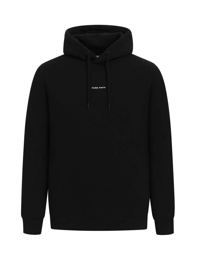 Afbeelding van 10311 02 Black Essential Logo Sweater Hoodie  - PURE PATH